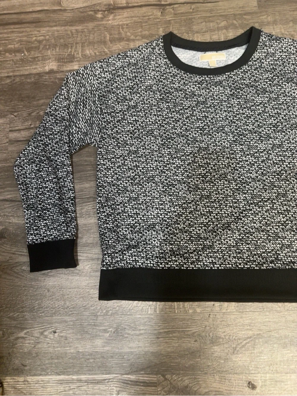 Michael Michael Kors Black & White Marled Knit Pullover Sweater Women’s L